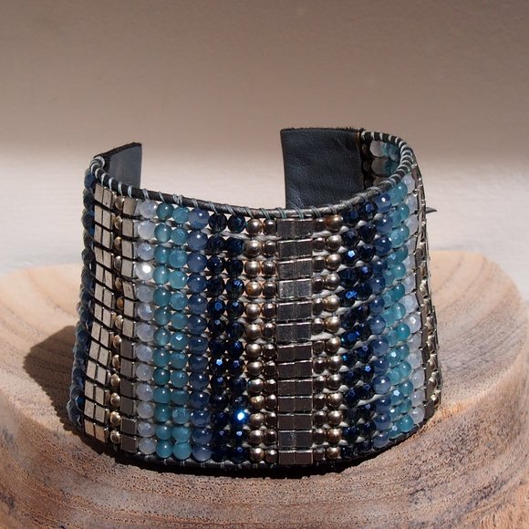 Nakamol Jewelry - Nakamol Leather & Beaded Boho Wrap Bracelet